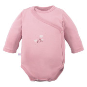 Zavinovací body Petite s dlouhým rukávem růžové květinky Eevi