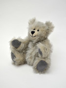 Medvěd 20 cm kloubový šedý melír