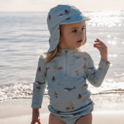 Plážová kšiltovka s ochranou krku Ocean Friends Little Dutch