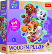 Dřevěné Puzzle 50 dílků Tlapková patrola Trefl