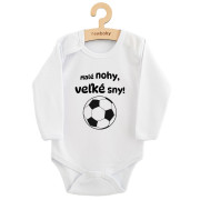 Dětské body s potiskem New Baby Malé nohy, veľké sny! 