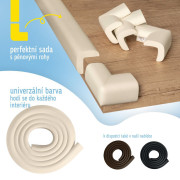 Ochranná páska pěnová pro ochranu hran a rohů nábytku 2 m Sipo