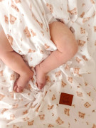 Mušelínová letní sada polštář s volánky Medvídek Infantilo