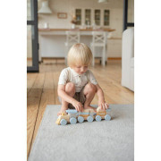 Duhový vláček s dvěma vagony - dřevěná skládačka 15 dílů Cubika