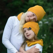 Jarní čepice BIO Galaxie - okrová Esito 