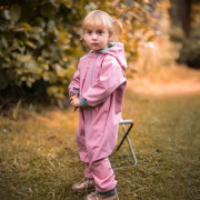 Rostoucí softshellová kombinéza s fleecem Shell pink Esito