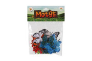 Motýli 12 ks plast 7-8 cm