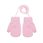 Zateplené zimní rukavice se šňůrkou třpytivé 4 - 6 let