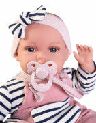 Realistická panenka miminko se zvuky a měkkým látkovým tělem Toneta 70332 Antonio Juan 