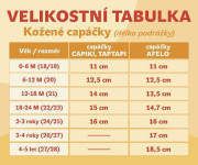 Kožené capáčky 6-12 m (20) 12,5 cm Afelo