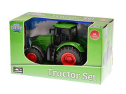 Kids Globe Farming traktor zelený se sklápěčkou volný chod 27,5 cm