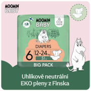 Moomin Baby 6 Maxi 12-24 kg (51 ks), eko plenky