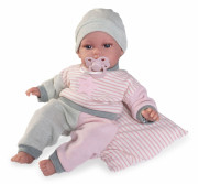 Realistická panenka miminko se zvuky a měkkým látkovým tělem Toneta 70331 Antonio Juan 