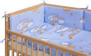 Dětská postýlka s kompletní výbavou 120 x 60 cm, mráček modrá Scarlett 