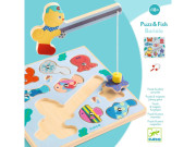 Vkládací puzzle Rybolov s kočičkou Djeco