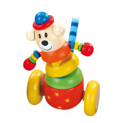 Jezdík medvěd na tyči dřevěný 55 cm