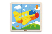 Dřevěné puzzle 9 dílků - letadlo Viga