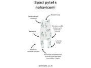 Celoroční spací pytel s nohavicemi Sleepee Bloom/Černé tečky