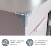 Ochrana rohů trojitá 4 ks Transparent Zopa