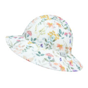 Dívčí klobouk mušelín Meadow bílý Esito