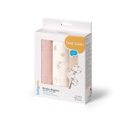 Mušelínové - super měkké plenky, 3 ks 70x70 cm Pudrová Flowers