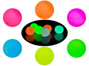 Toys&Trends míček lepící svítící ve tmě 4 cm 6 ks