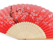 Vějíř textilní s metalickými detaily