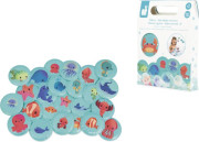 Měkké obrázkové pexeso do vany Mořská zvířátka 24 ks Janod