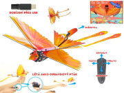 R/C Go Go Bird 18 cm létající s USB žlutý 2,4GHz