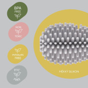 Silikonový kartáč na dětskou lahev 3 v 1 Light Grey Zopa