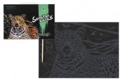 Škrabací obrázek barevný Gepard 40,5 x 28,5 cm
