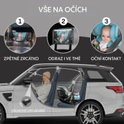 Zrcátko s LED osvětlením Deluxe, Black