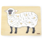 Dřevěná montessori vkládačka Viga - ovce