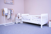 Dětská postel se zábranou New Baby Erik 140 x 70 cm bílá
