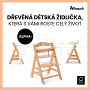 Dřevěná židle 2v1 Alpha+ Hauck