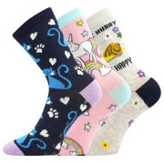 Ponožky dětské Filip 07 ABS obrázkové mix dívčí (3 páry) 
