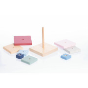 Barevná pyramida - dřevěná skládačka 9 dílů Cubika