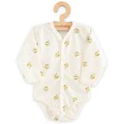 Kojenecké celorozepínací body s dlouhým rukávem z organické bavlny Olivy New Baby