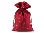 Vánoční dárkový pytlík hvězdy 20x30 cm