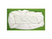 Nepropustné prostěradlo froté bílé bio-bavlna 120 x 60 cm