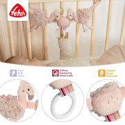 Řetěz na kočárek plameňák, Pink Baby Fehn