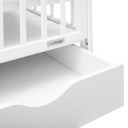 Dětská postýlka se stahovací bočnicí a šuplíkem bílá New Baby Lilly 