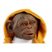 Guca 988 Reborn opička - realistická opička miminko s měkkým látkovým tělem - 32 cm