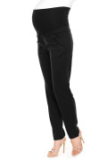 Těhotenské kalhoty s pružným, vysokým pásem Černé Vel. S/M