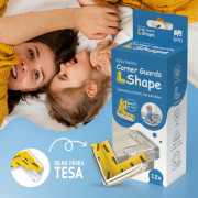 Ochrana rohů a hran transparentní L-profil sada 12ks Sipo