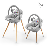 Jídelní židlička a lehátko Fini Up 2 v 1 Grey Kinderkraft