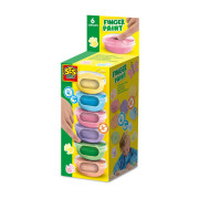 Prstové barvy pastelové - malé kalíšky 6 x 45 ml