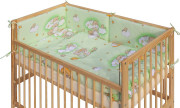 Dětská postýlka s kompletní výbavou 120 x 60 cm, mráček zelená Scarlett