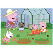 Puzzle 4v1 Peppa Pig/Prásátko Pepa Vzpomínka na prázdniny, 12+15+20+24 dílků