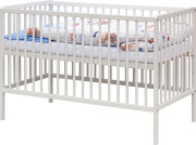Dětská postýlka s kompletní výbavou bílá 120 x 60 cm Doneto Scarlett 